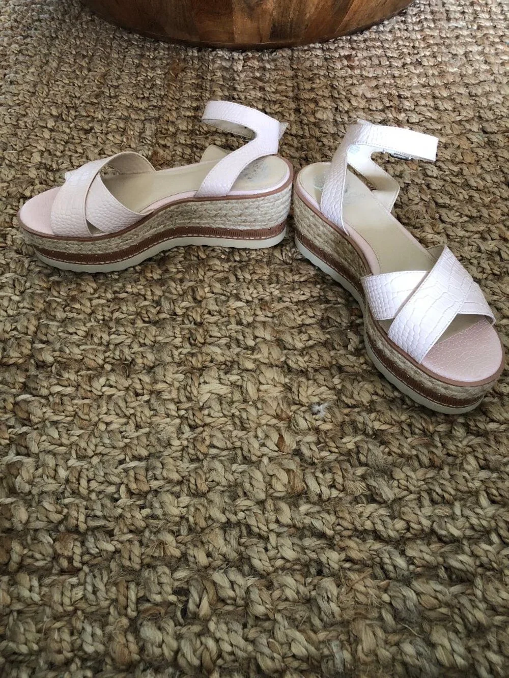 Vince Camuto Pink Martinda Espadrille Wedge Criss Cross Sandal-Size 9.5